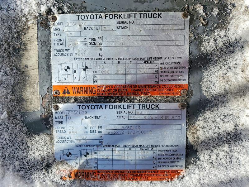 2014 Toyota 8FGCU20 Forklift