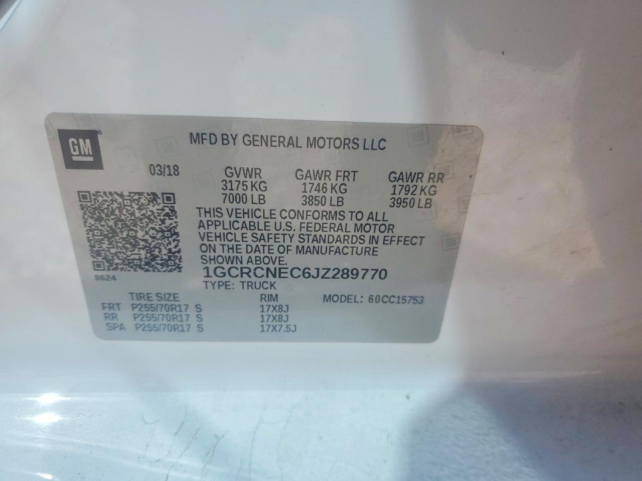 2018 Chevrolet Silverado C1500