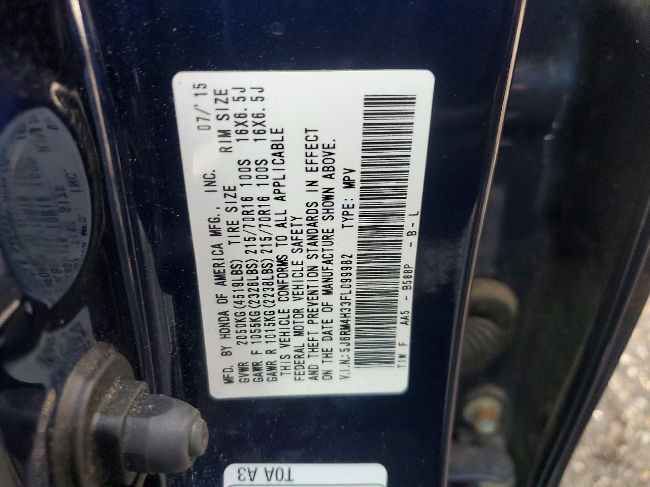 2015 Honda Cr-v lx