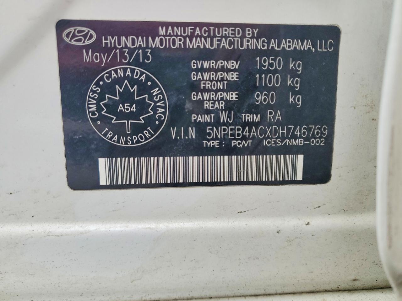 2013 Hyundai Sonata gls