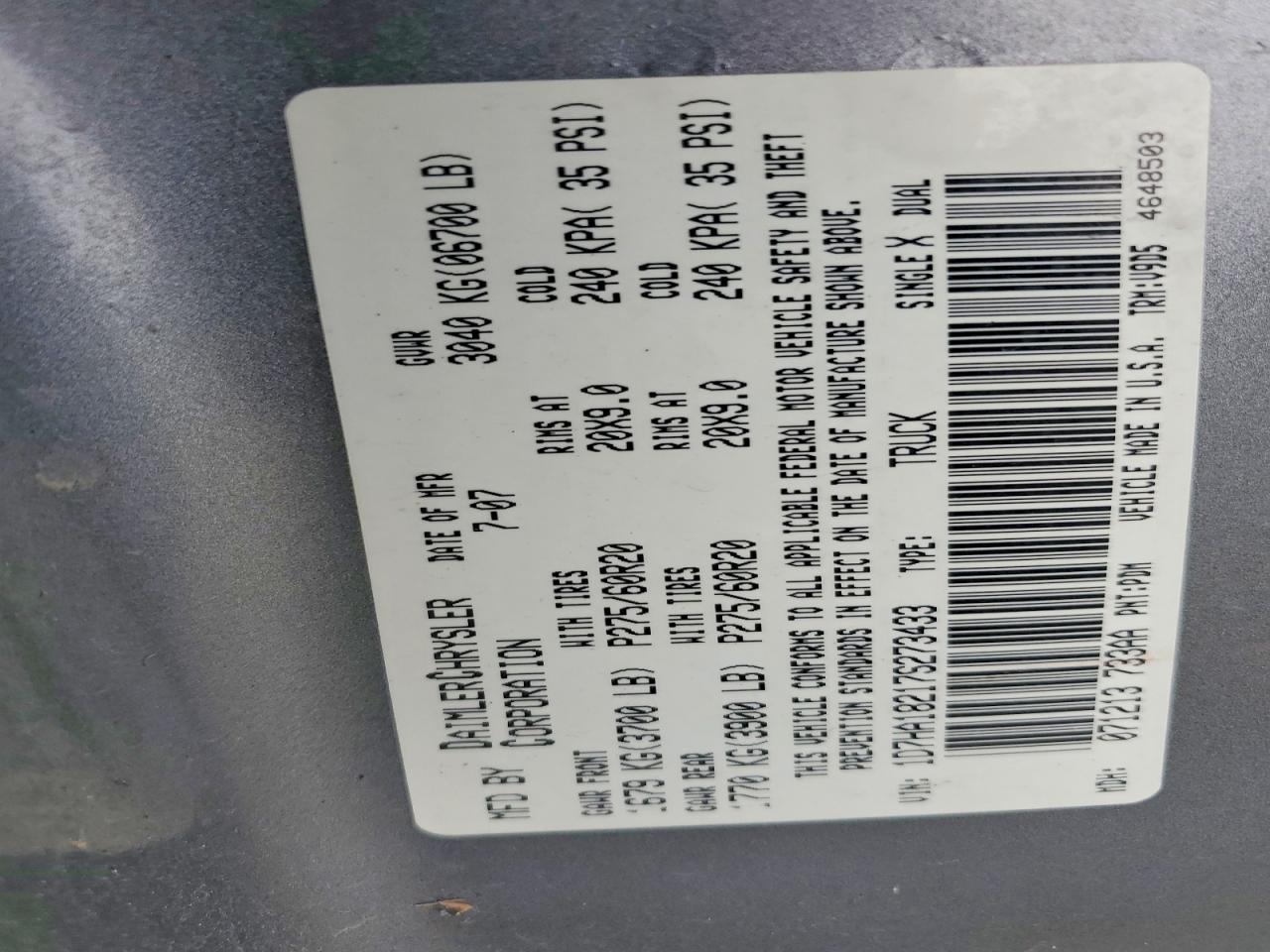 2007 Dodge RAM 1500 ST