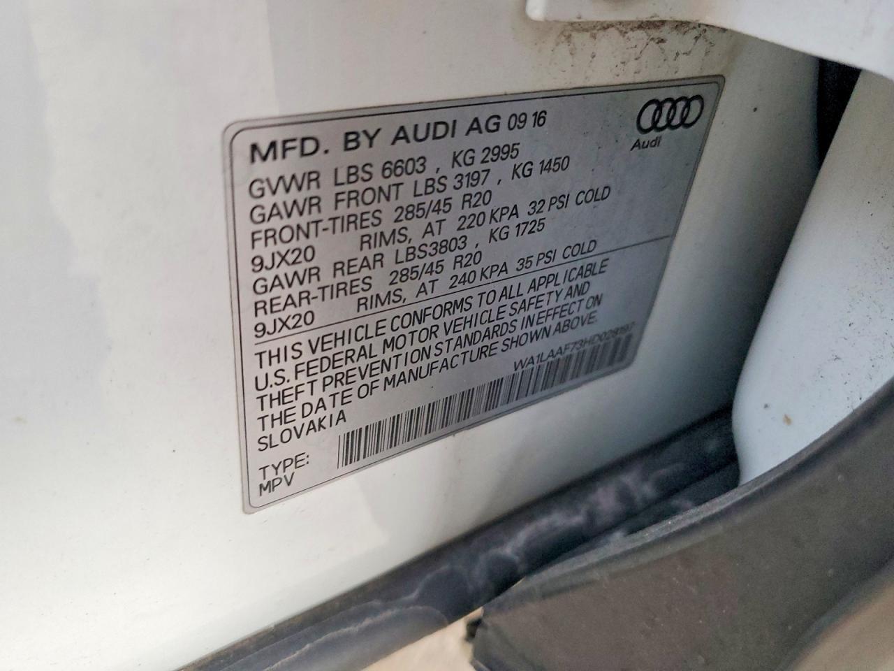 2017 Audi Q7 Premium Plus