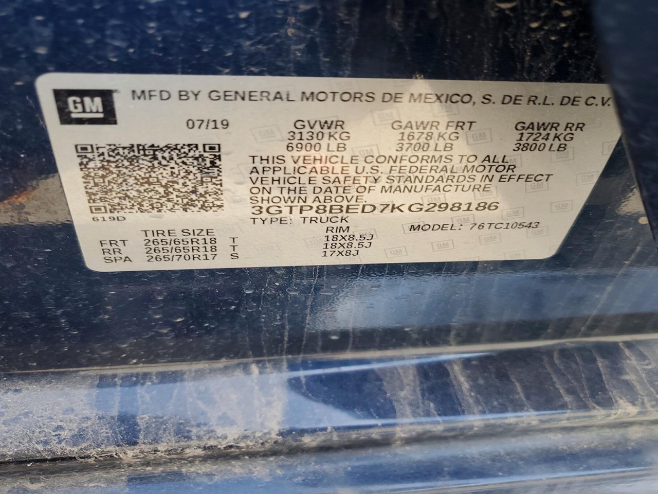 2019 GMC Sierra C1500 SLE