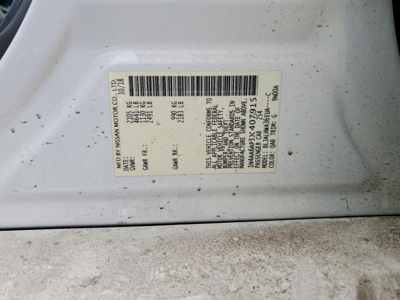 2018 Nissan Maxima Platinum