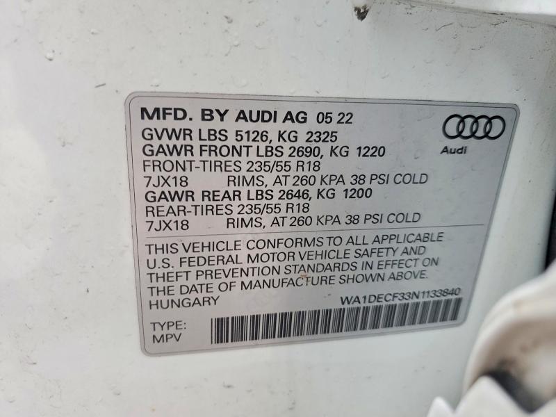 2022 Audi Q3 Premium s Line 45