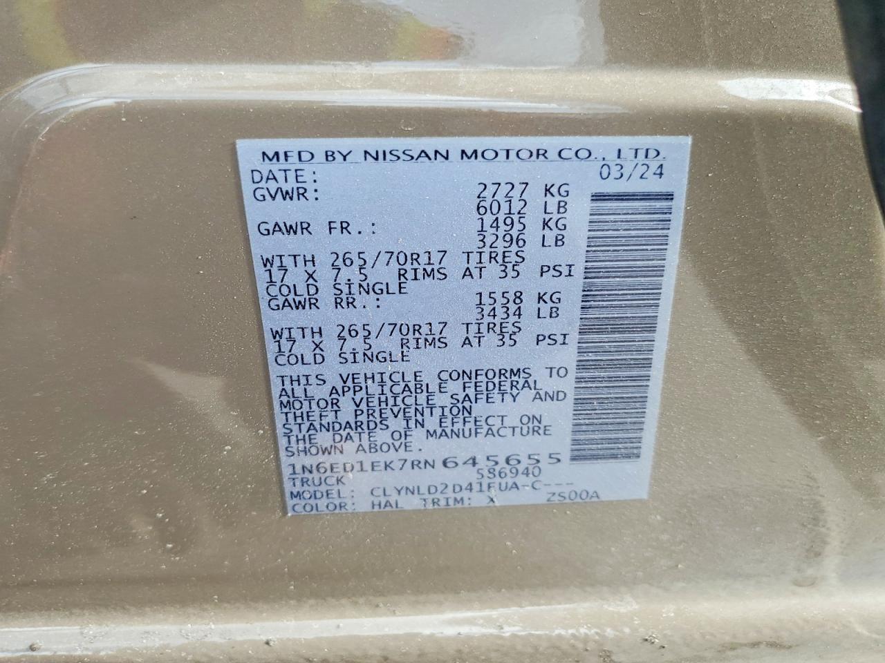 2024 Nissan Frontier PRO-4X