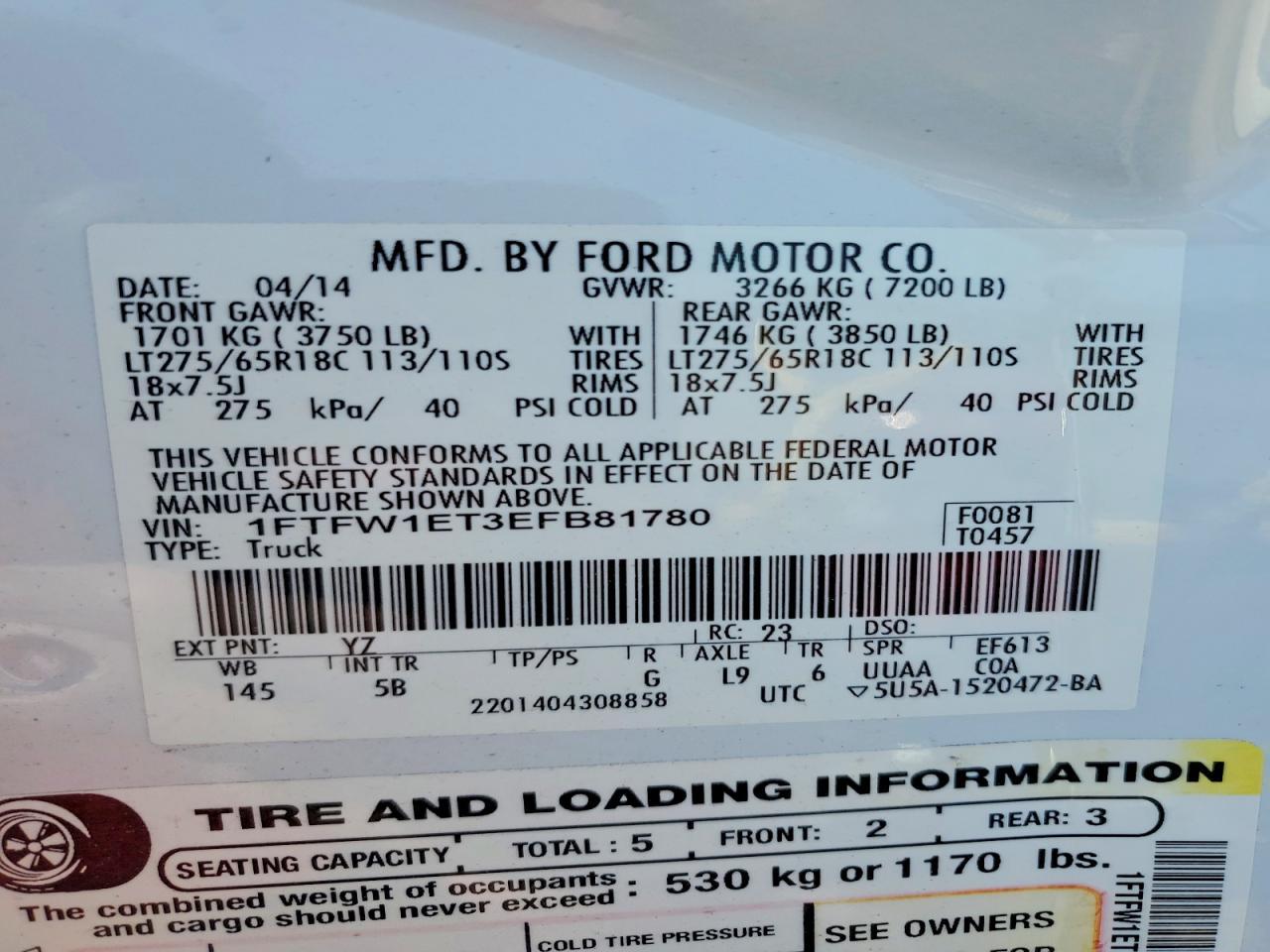 2014 Ford F150 Supercrew