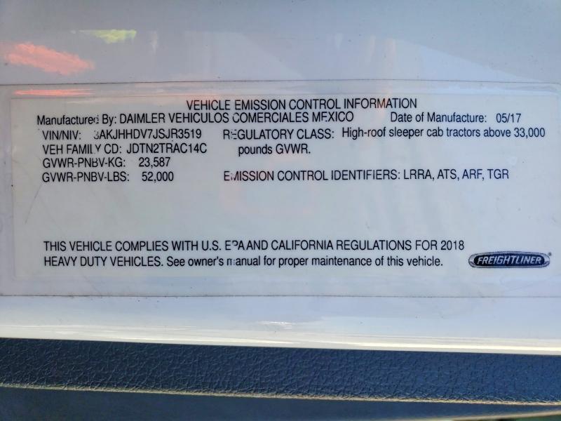 2018 Freigliner 2018 Freightliner Cascadia 126 Semi Truck