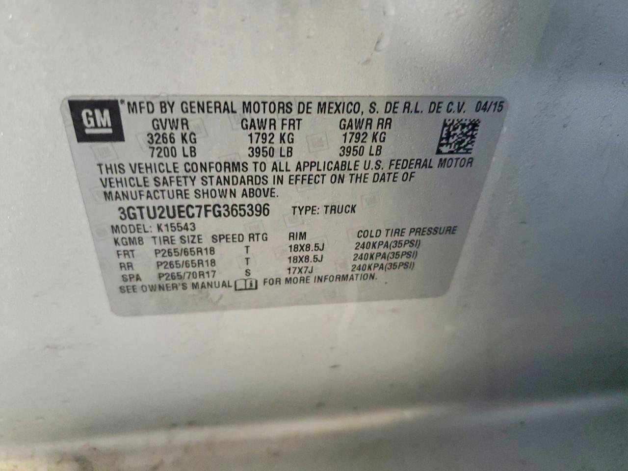 2015 GMC Sierra K1500 SLE