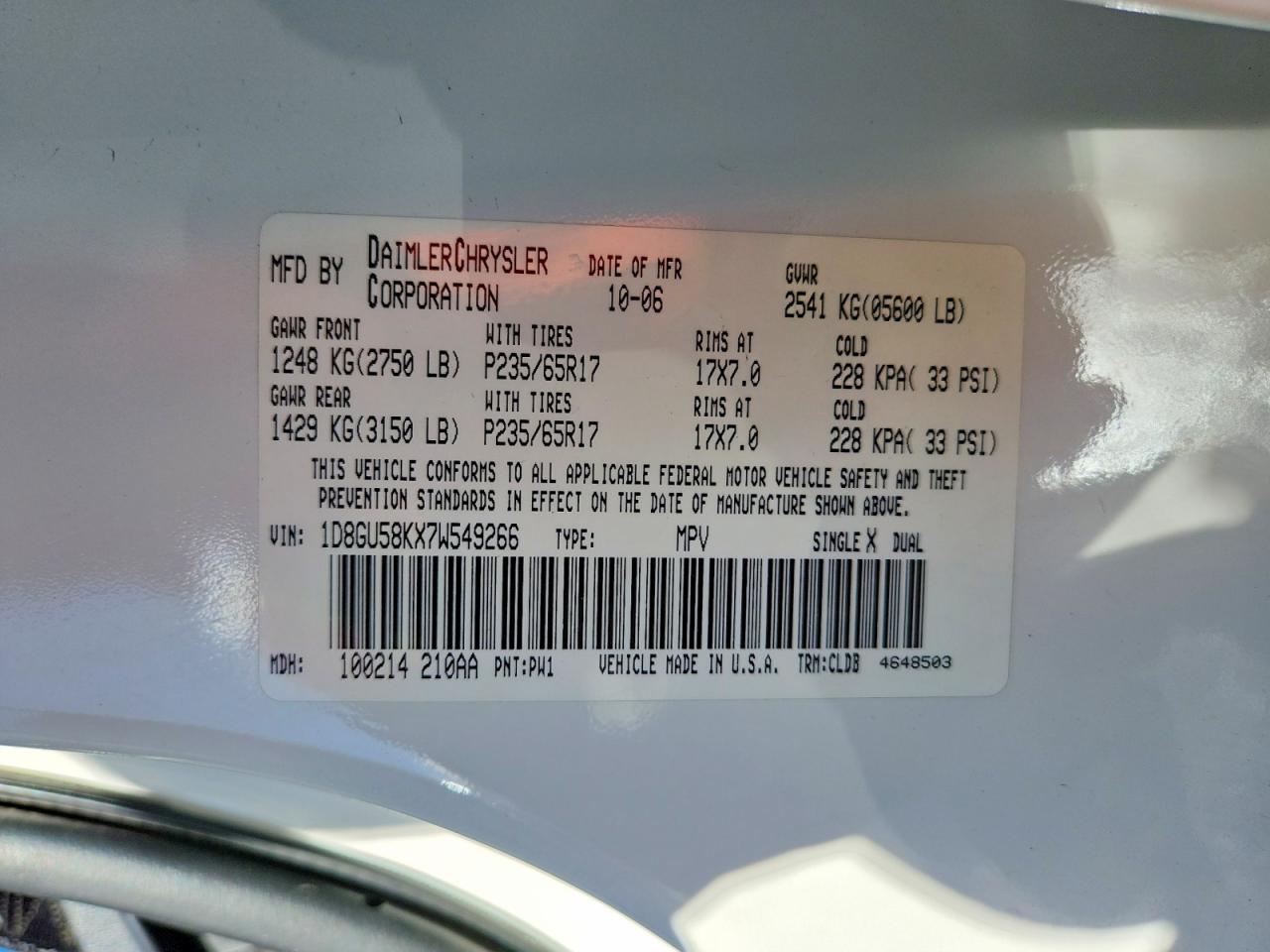 2007 Dodge Nitro slt