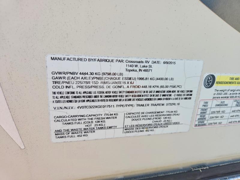 2016 Crossroads 2016 Cross 32R-Camper