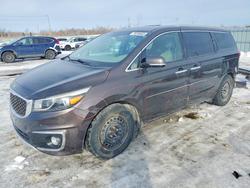 KIA salvage cars for sale: 2015 KIA Sedona sx Limited