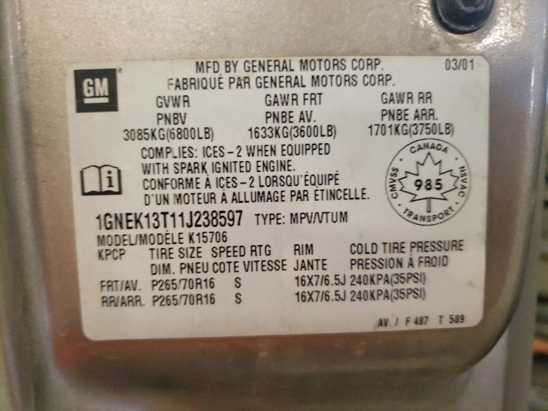 2001 Chevrolet Tahoe K1500