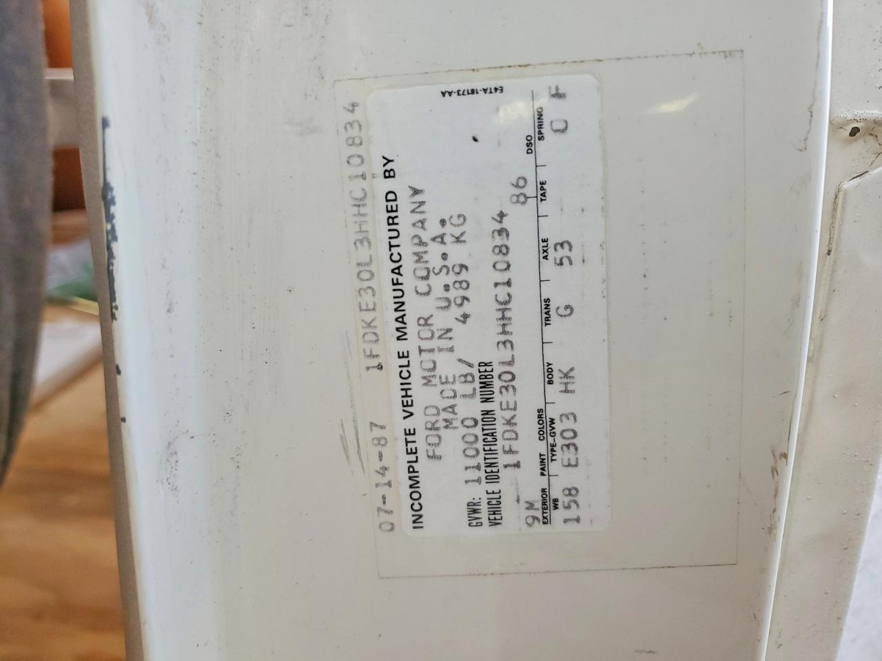 1987 Ford 1987 Cobra RV