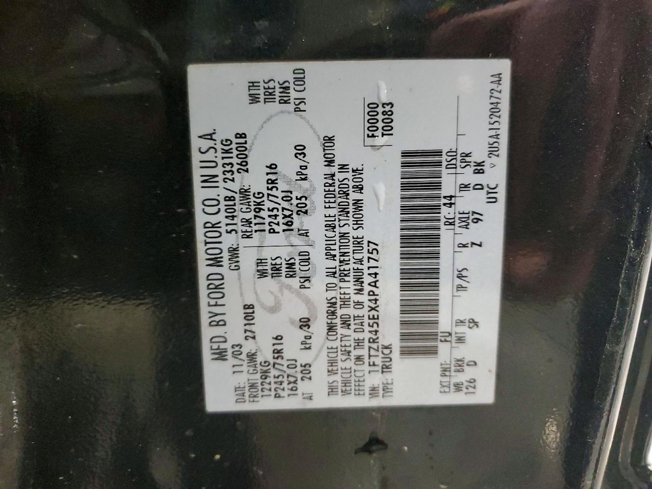 2004 Ford Ranger Super cab