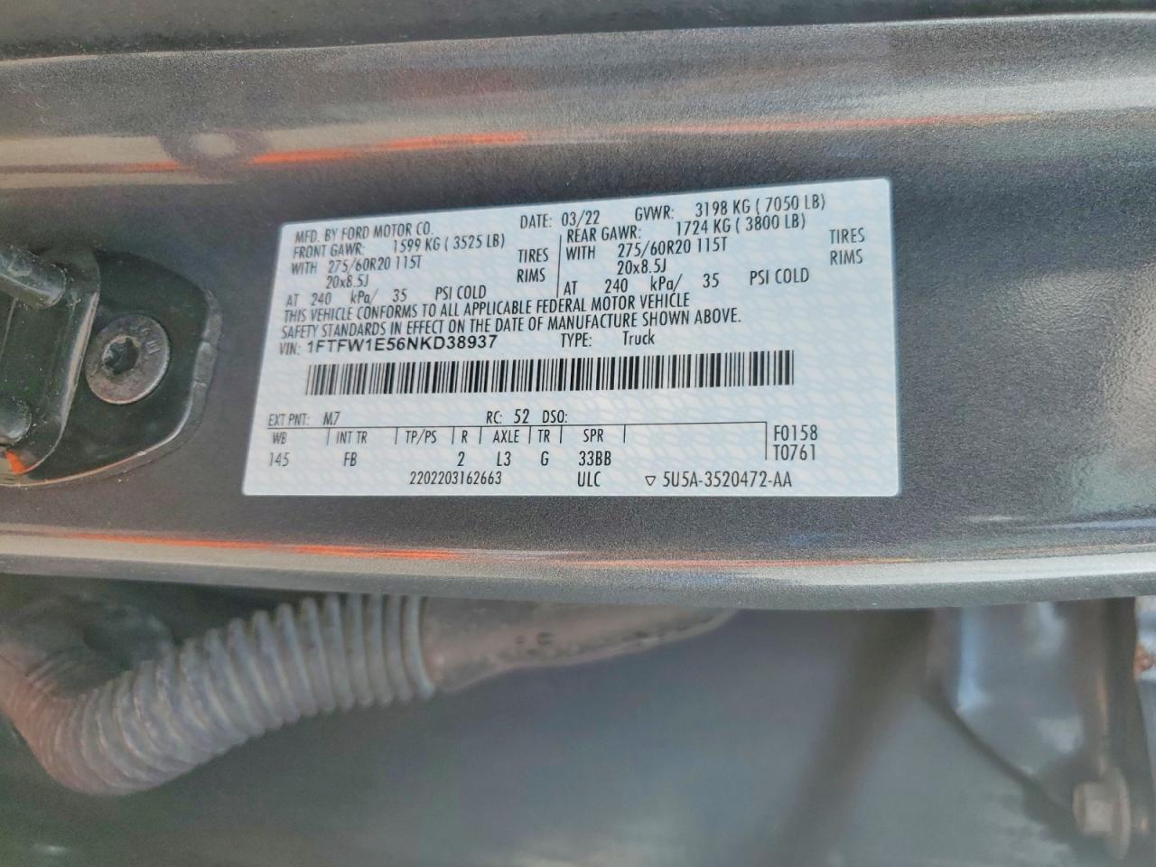 2022 Ford F150 Supercrew