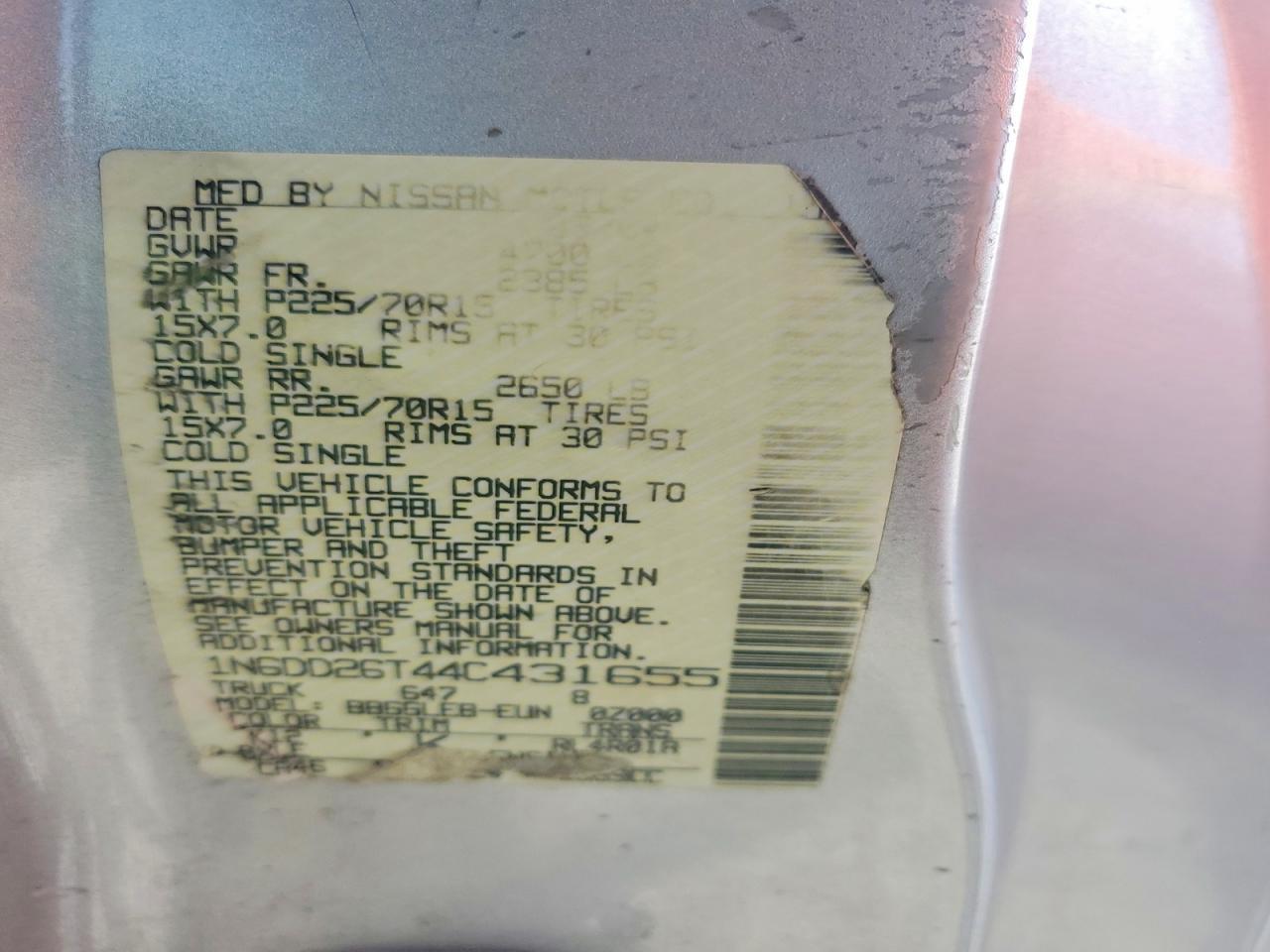 2004 Nissan Frontier Standard