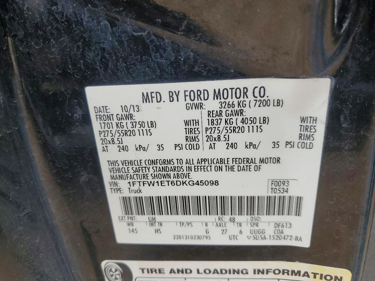2013 Ford F150 Supercrew