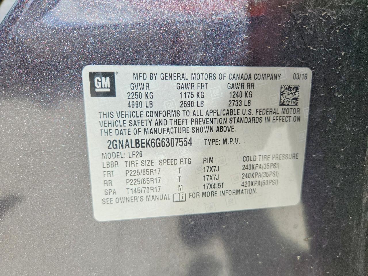 2016 Chevrolet Equinox ls