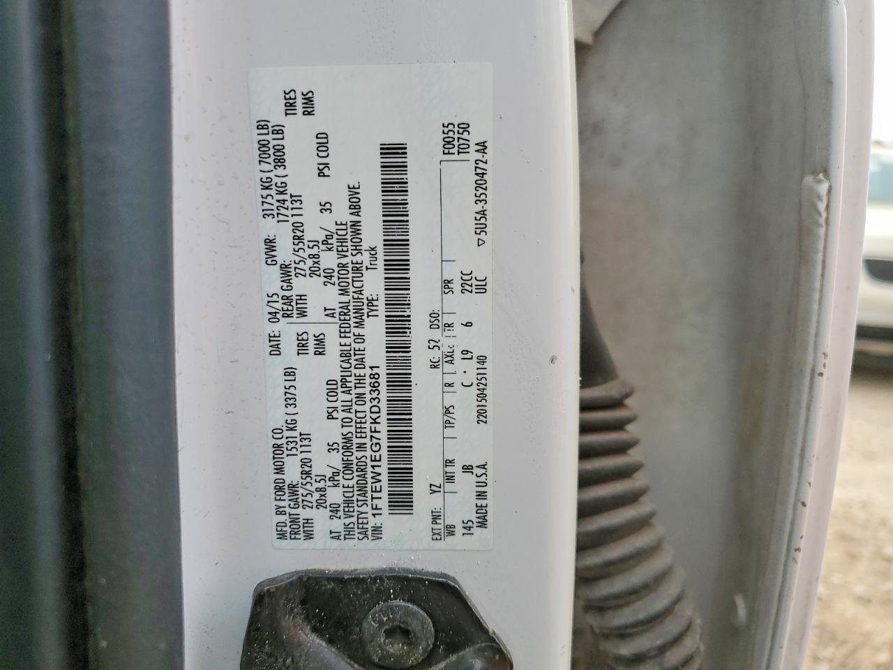 2015 Ford F150 Supercrew