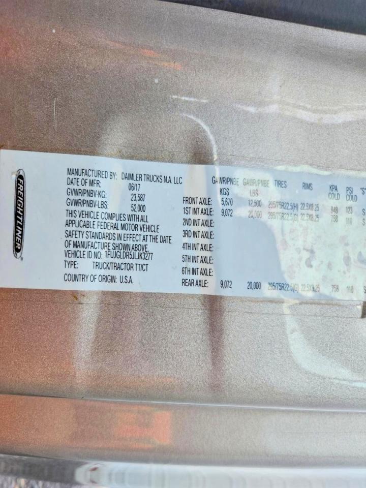 2018 Freigliner 2018 Freightliner Cascadia 125 Semi Truck