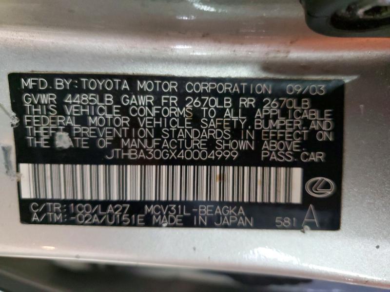 2004 Lexus Es 330 Base