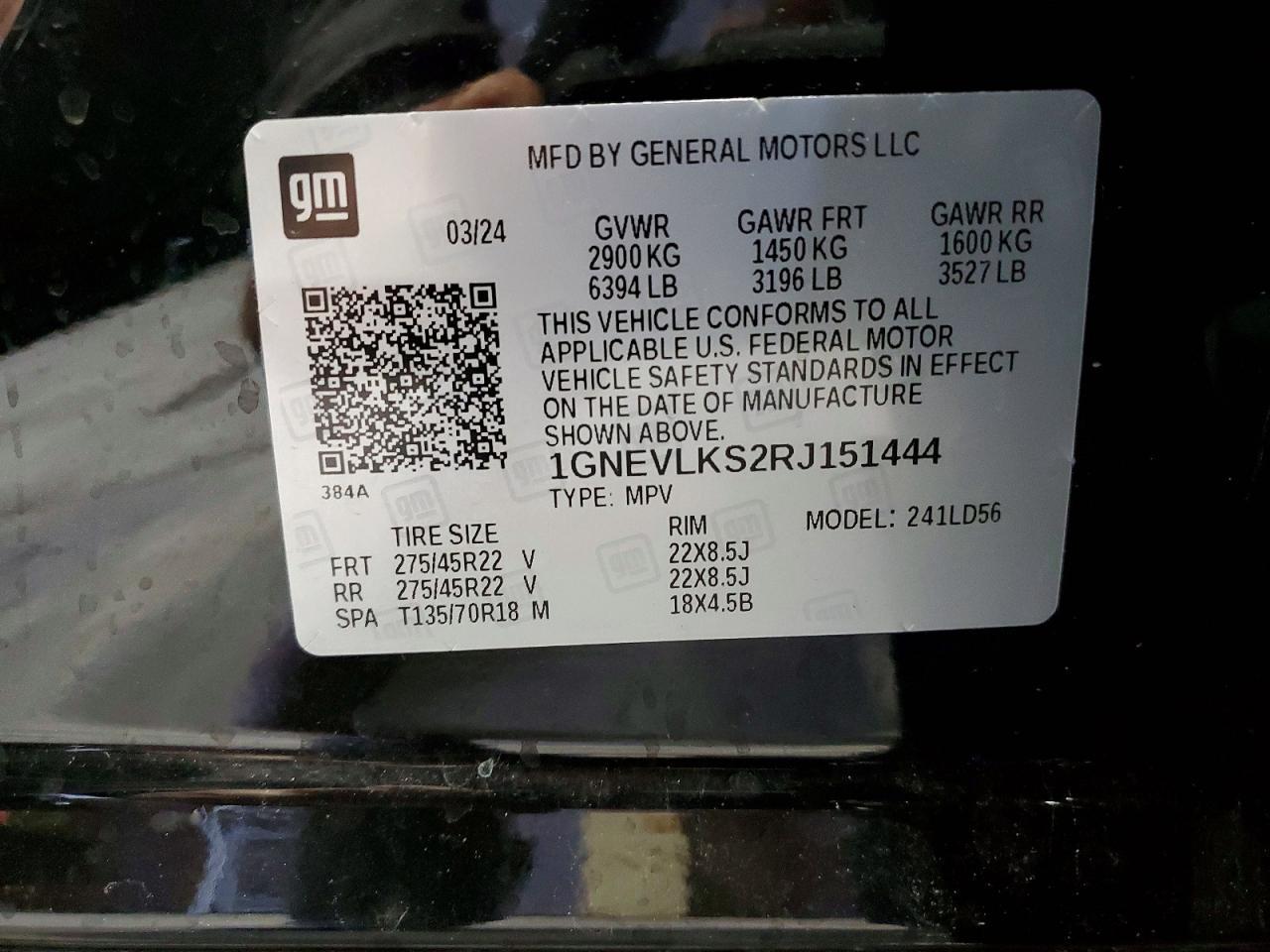 2024 Chevrolet Traverse rs