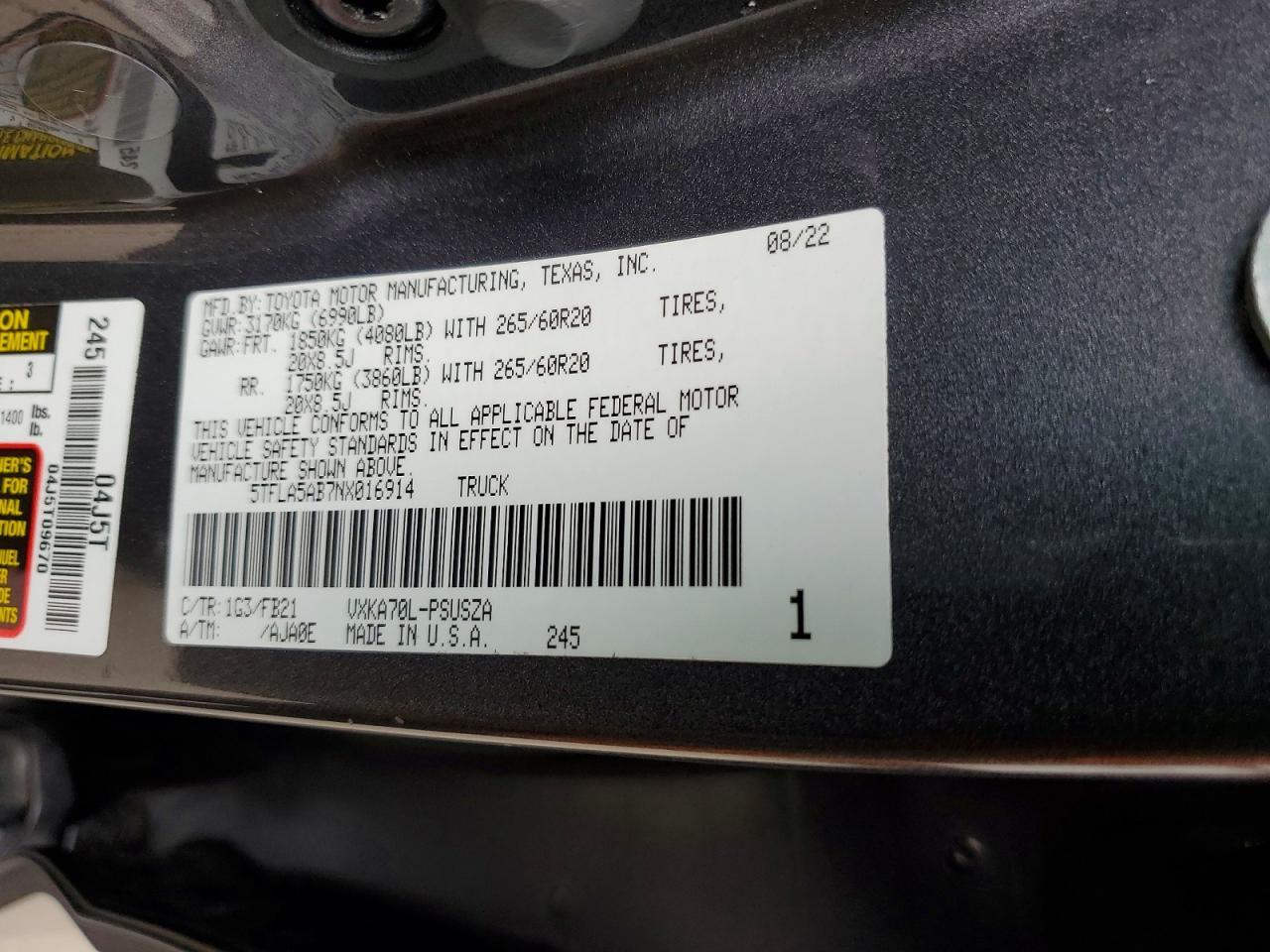 2022 Toyota Tundra SR5