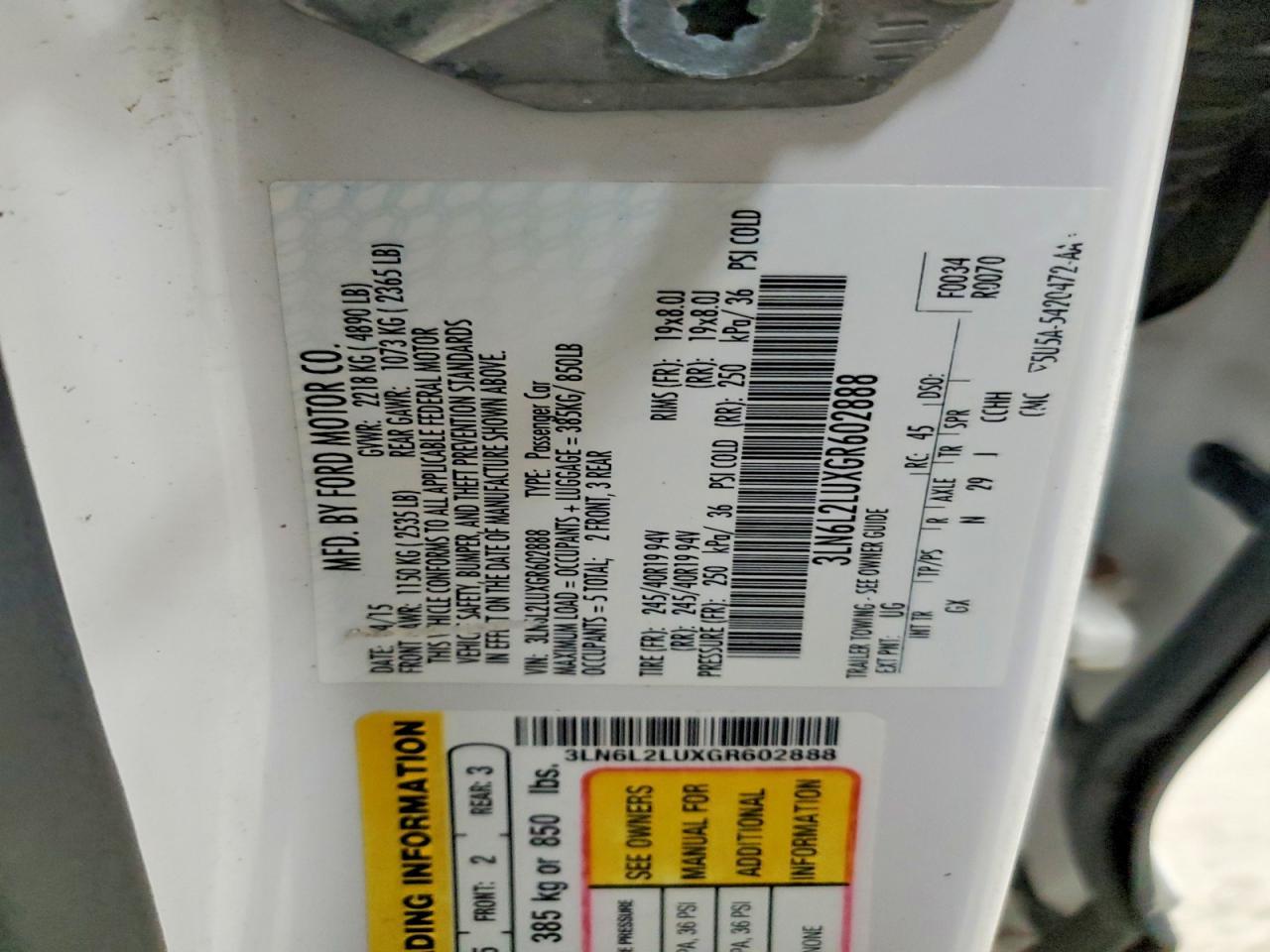 2016 Lincoln Mkz Hybrid