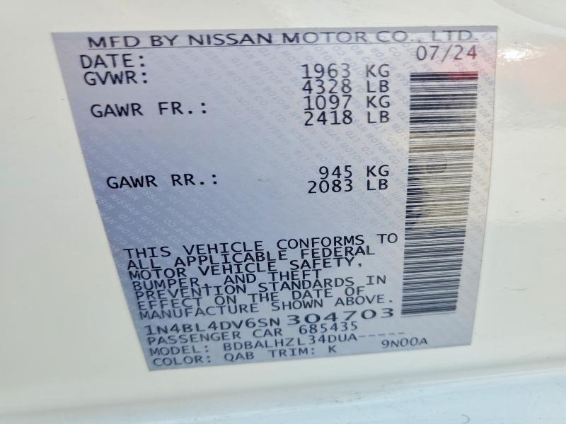 2025 Nissan Altima 2.5 sv