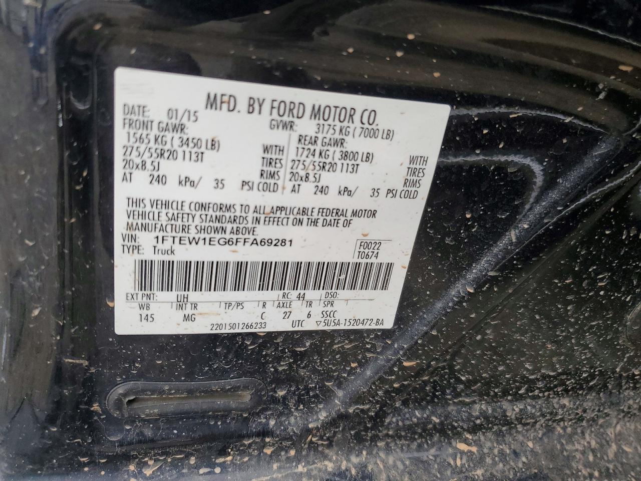 2015 Ford F150 Supercrew