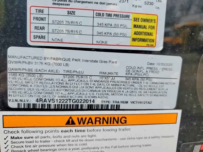 2026 Interstate VICTV612TA2 Enclosed Cargo Trailer