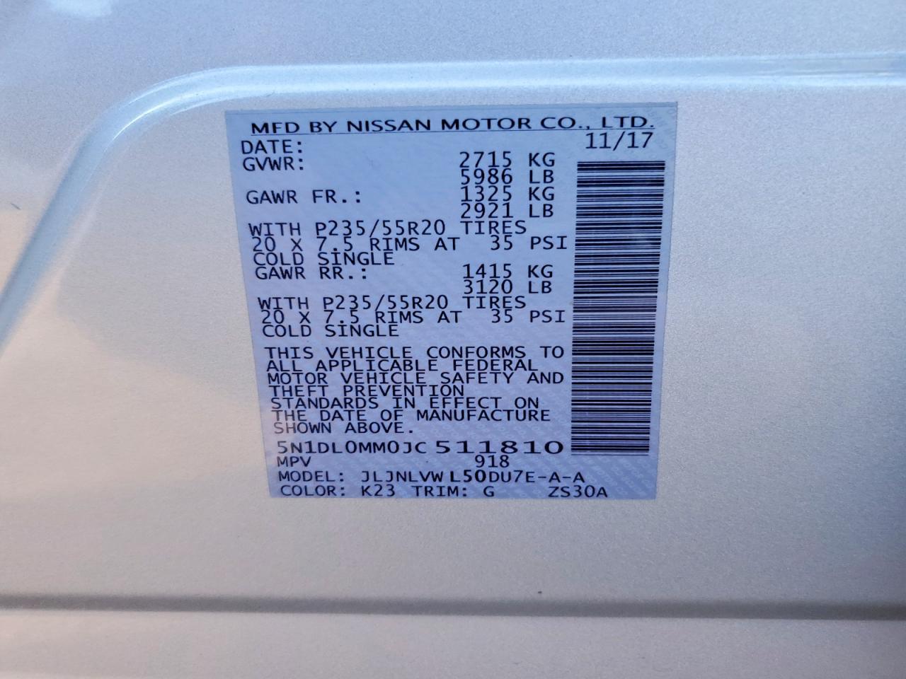 2018 Infiniti Qx60 Base