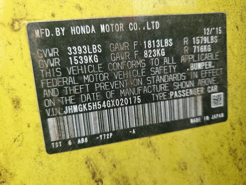 2016 Honda Fit lx