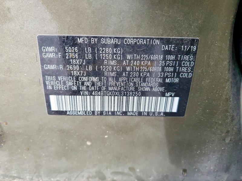 2020 Subaru Outback Onyx Edition xt