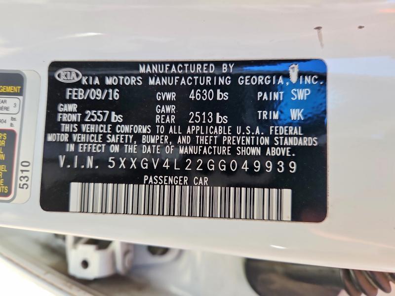 2016 KIA Optima sxl Turbo