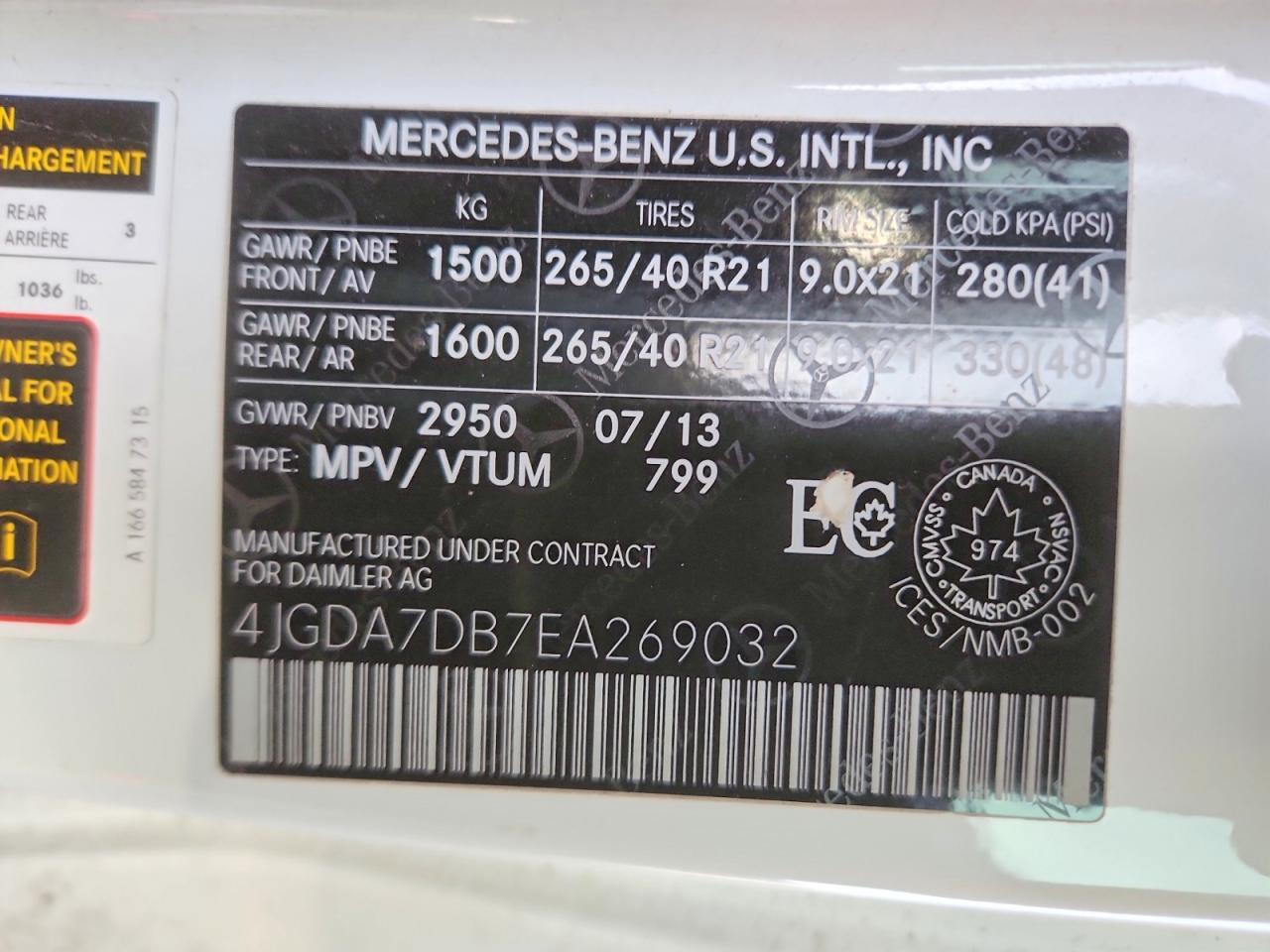 2014 Mercedes-Benz Ml 550 4matic