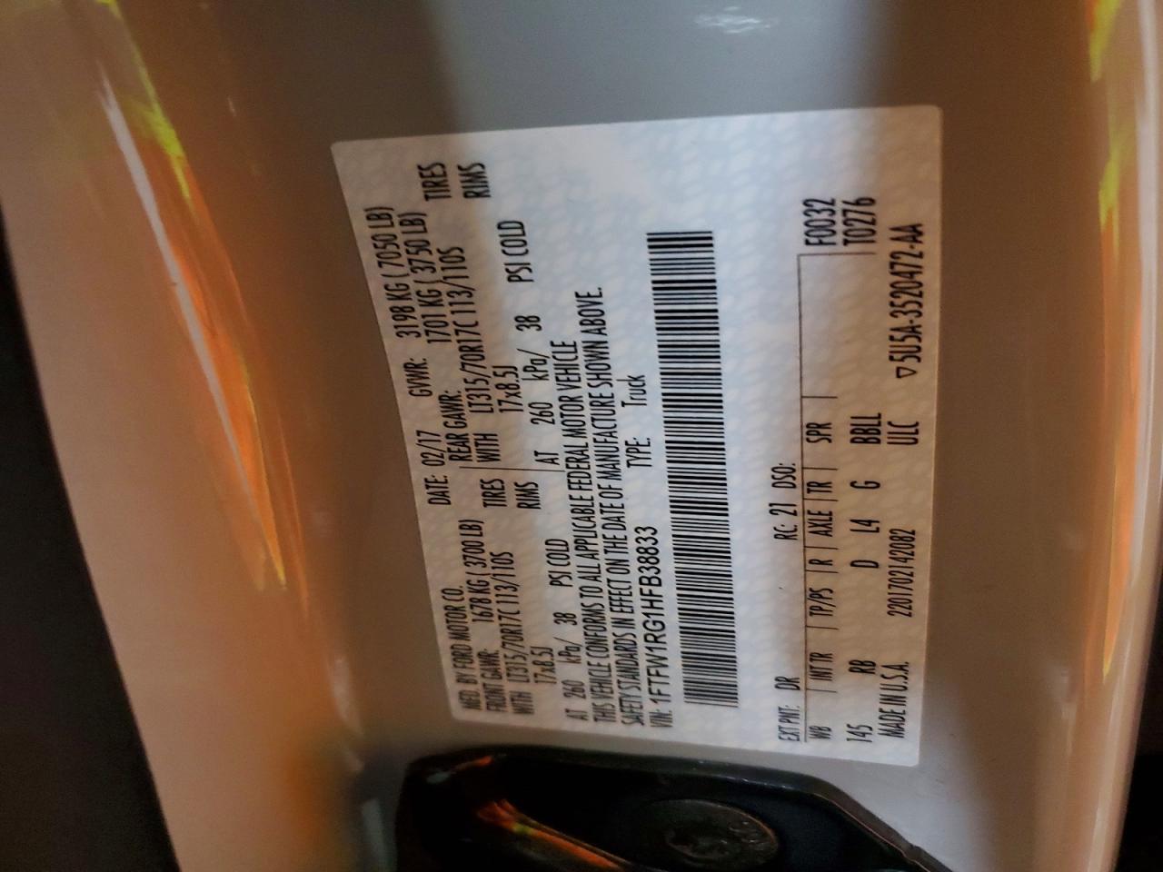 2017 Ford F150 Raptor