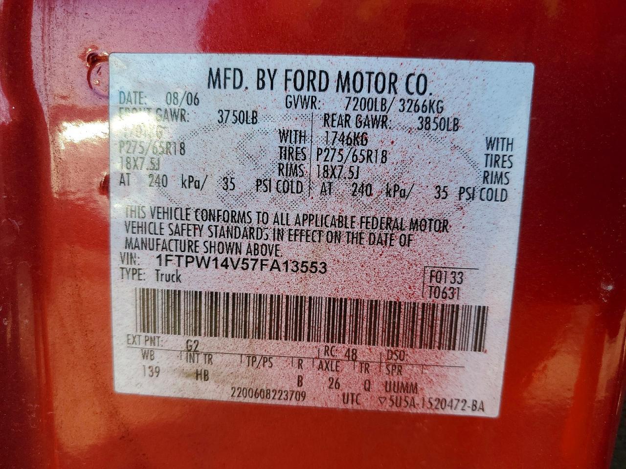 2007 Ford F150 Supercrew