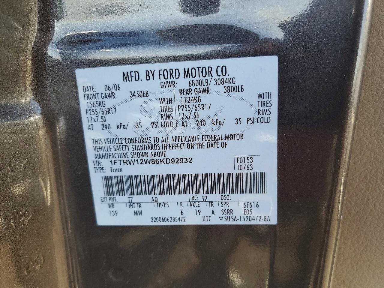 2006 Ford F150 Supercrew