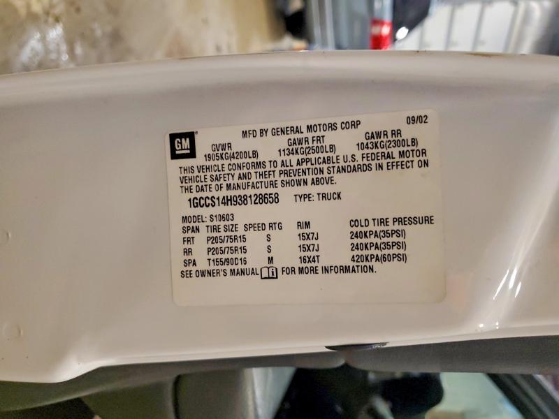 2003 Chevrolet S Truck S10