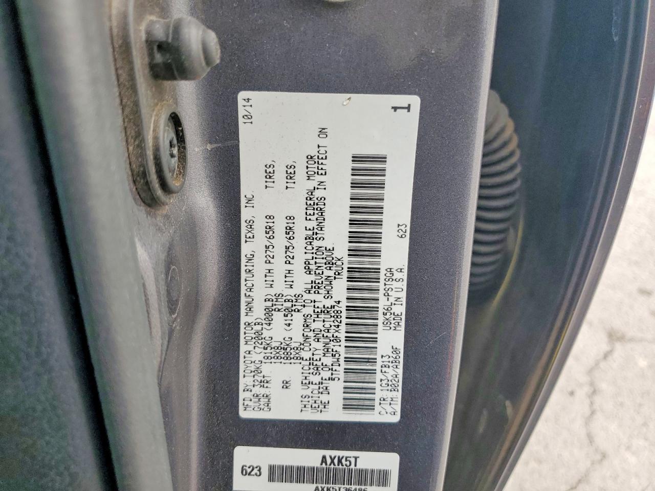 2015 Toyota Tundra SR5