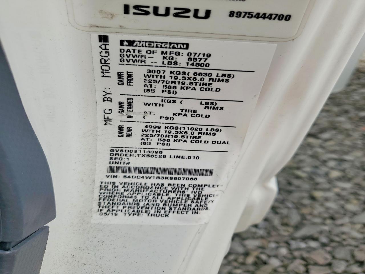 2019 Isuzu NPR HD