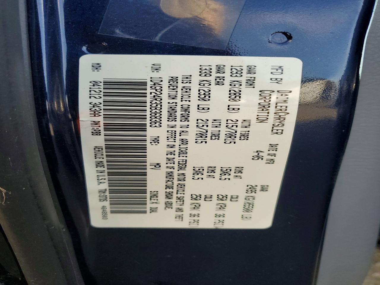 2005 Dodg Caravan se