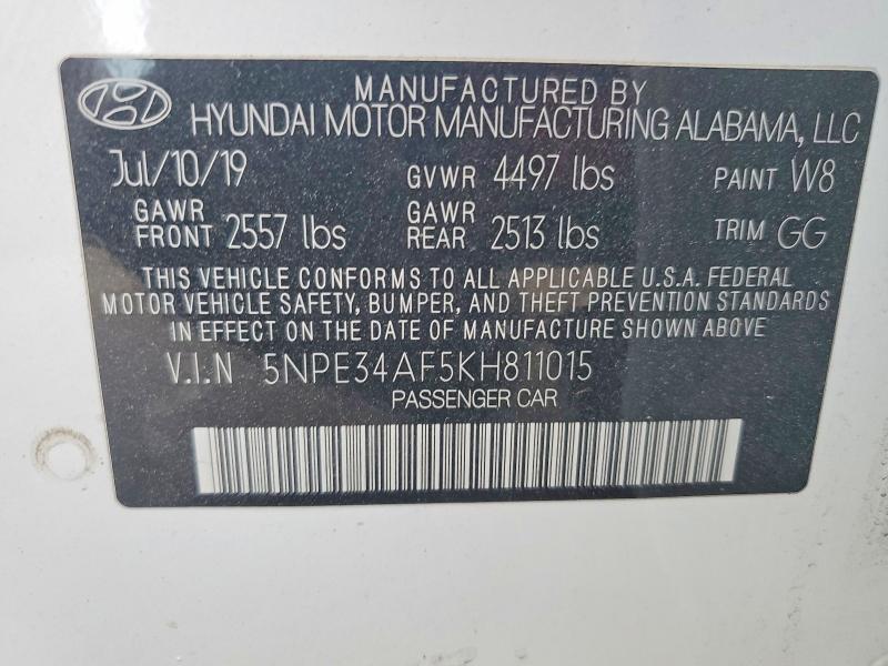 2019 Hyundai Sonata sel