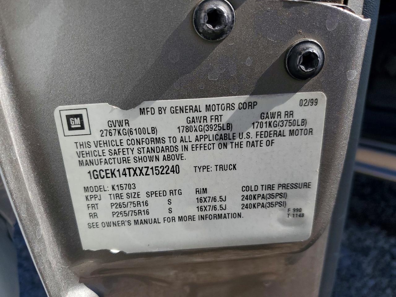 1999 Chevrolet Silverado K1500