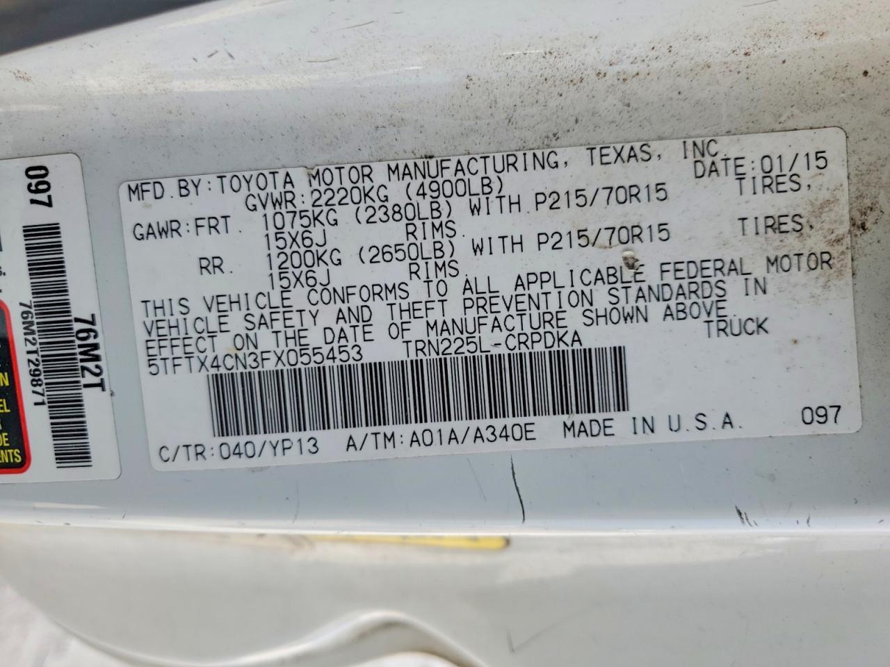 2015 Toyota Tacoma Base