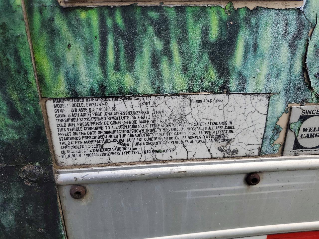 2010 Wellscargo Wells Cargo Trailer