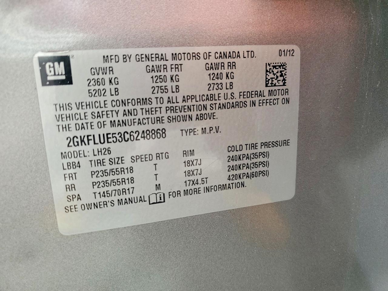 2012 GMC Terrain slt