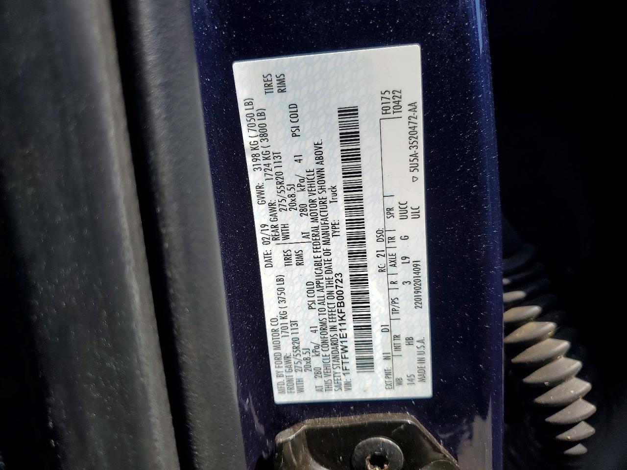 2019 Ford F150 Supercrew